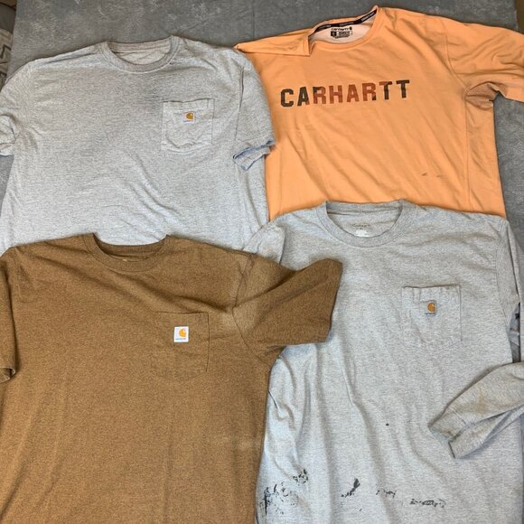 Carhartt Men’s XL Workwear Shirt Lot of 4 Pocket & Logo Flawed - Picture 1 of 8
